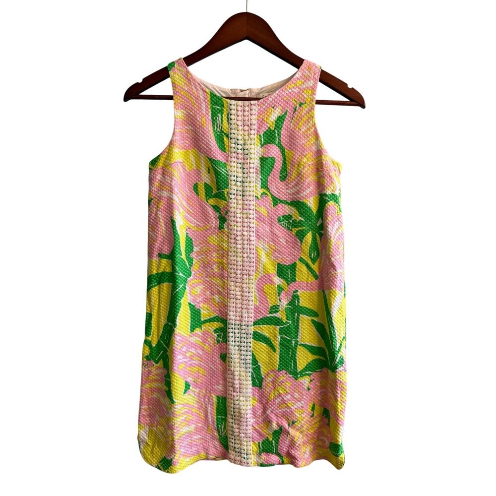 Lilly Pulitzer for Target Girls Fan Dance Flamingo Shift Dress L (10/12)